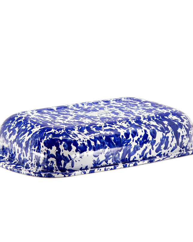 CB78 - Cobalt Swirl Baking Pan - Golden Rabbit Enamelware