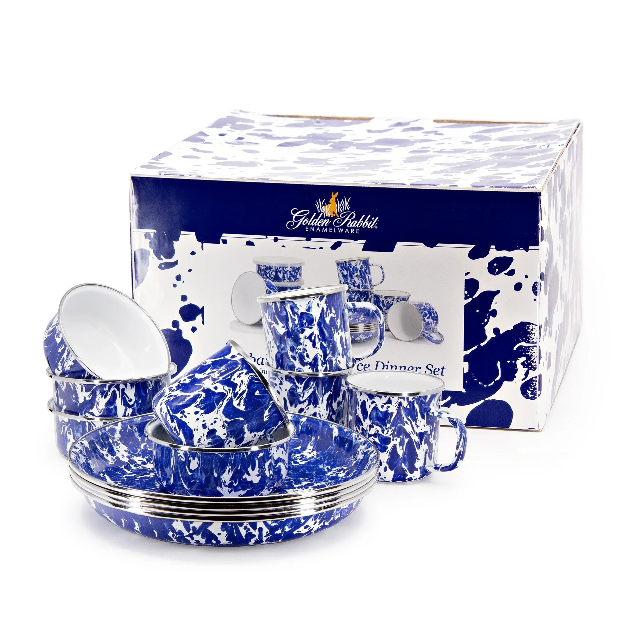 Golden Rabbit Set Di 4 Tazze Per Latte In Smalto Rosso Swirl - Acciaio Al Carbonio, Adatte A Induzione E Forno - 2