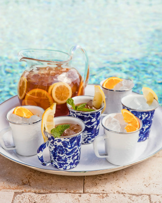 WW66S4 - White 16 oz Latte Mugs - Set of 4 - Golden Rabbit Enamelware