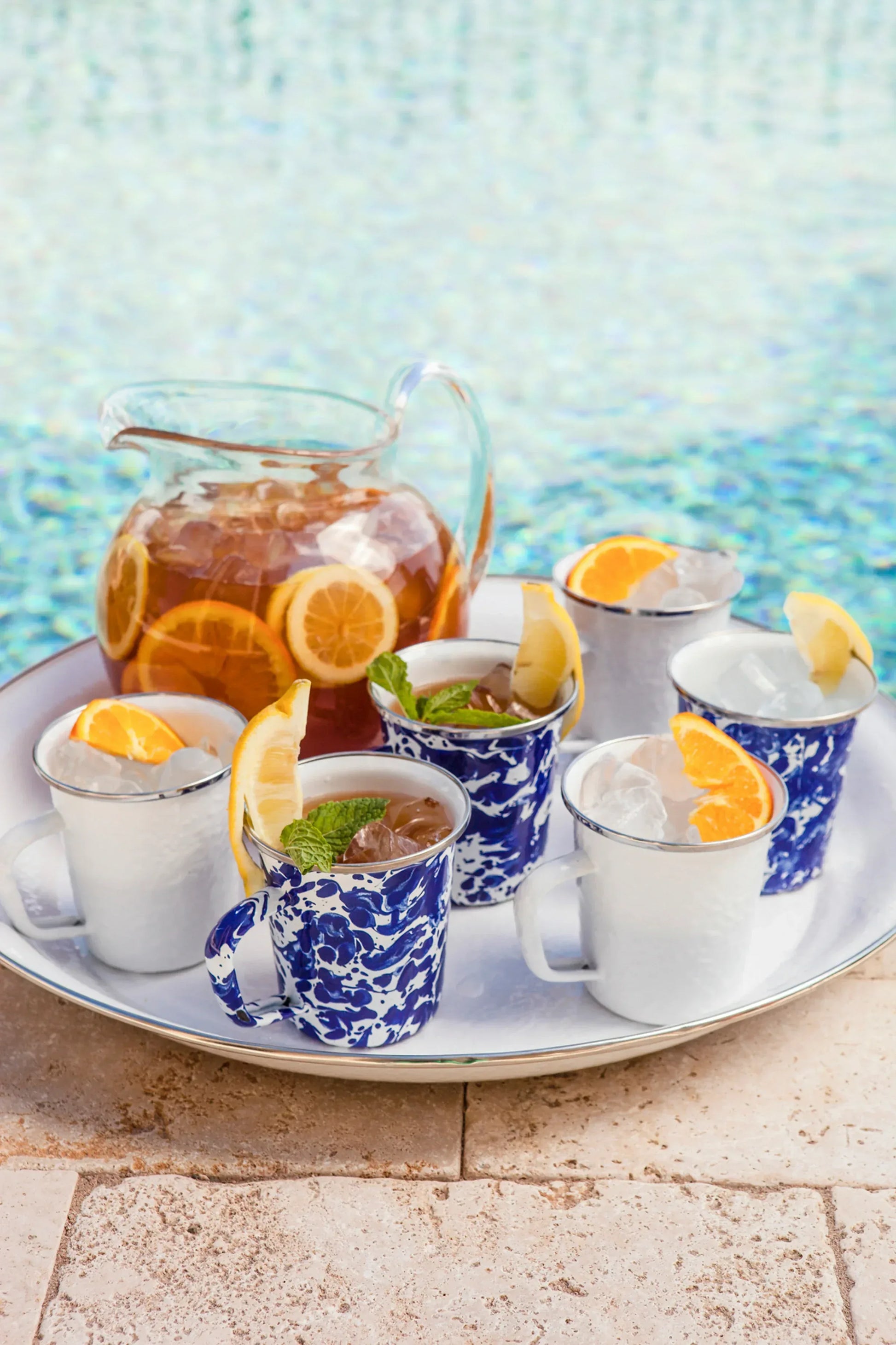 WW66S4 - White 16 oz Latte Mugs - Set of 4 - Golden Rabbit Enamelware