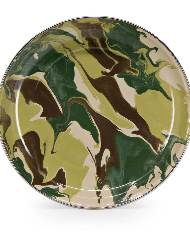 CM04S4 - Camouflage Pasta Plates - Set of 4 - Golden Rabbit Enamelware