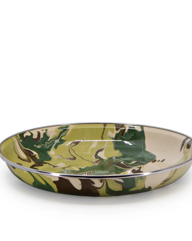 CM04S4 - Camouflage Pasta Plates - Set of 4 - Golden Rabbit Enamelware