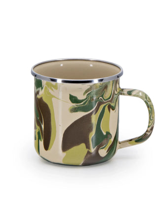 CM05S4 - Camouflage 12 oz Mugs - Set of 4 - Golden Rabbit Enamelware
