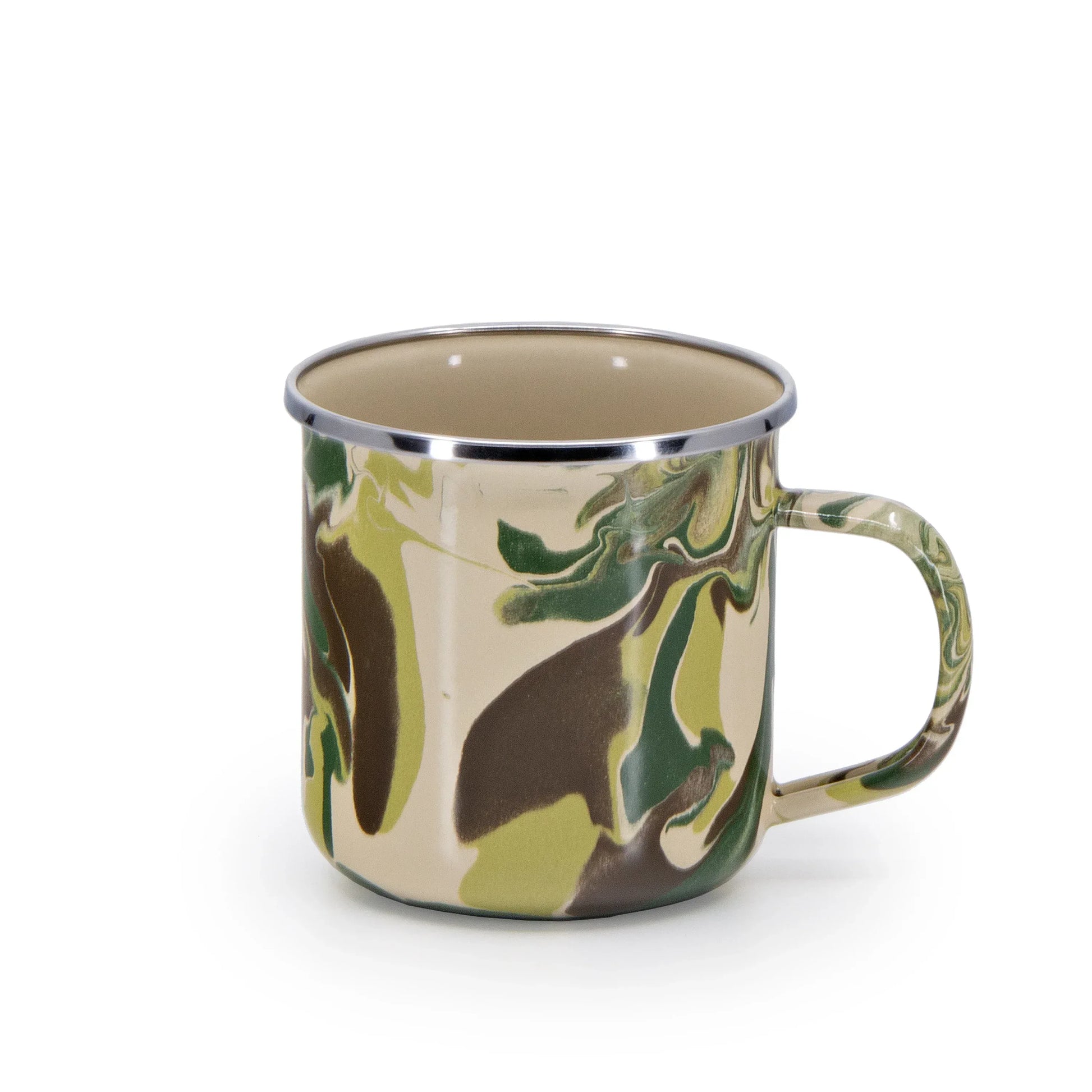 CM05S4 - Camouflage 12 oz Mugs - Set of 4 - Golden Rabbit Enamelware