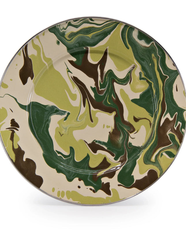 CM07S4 - Camouflage Dinner Plates - Set of 4 - Golden Rabbit Enamelware