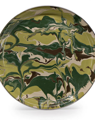 CM21 - Camouflage Medium Tray - Golden Rabbit Enamelware