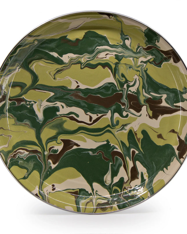 CM21 - Camouflage Medium Tray - Golden Rabbit Enamelware