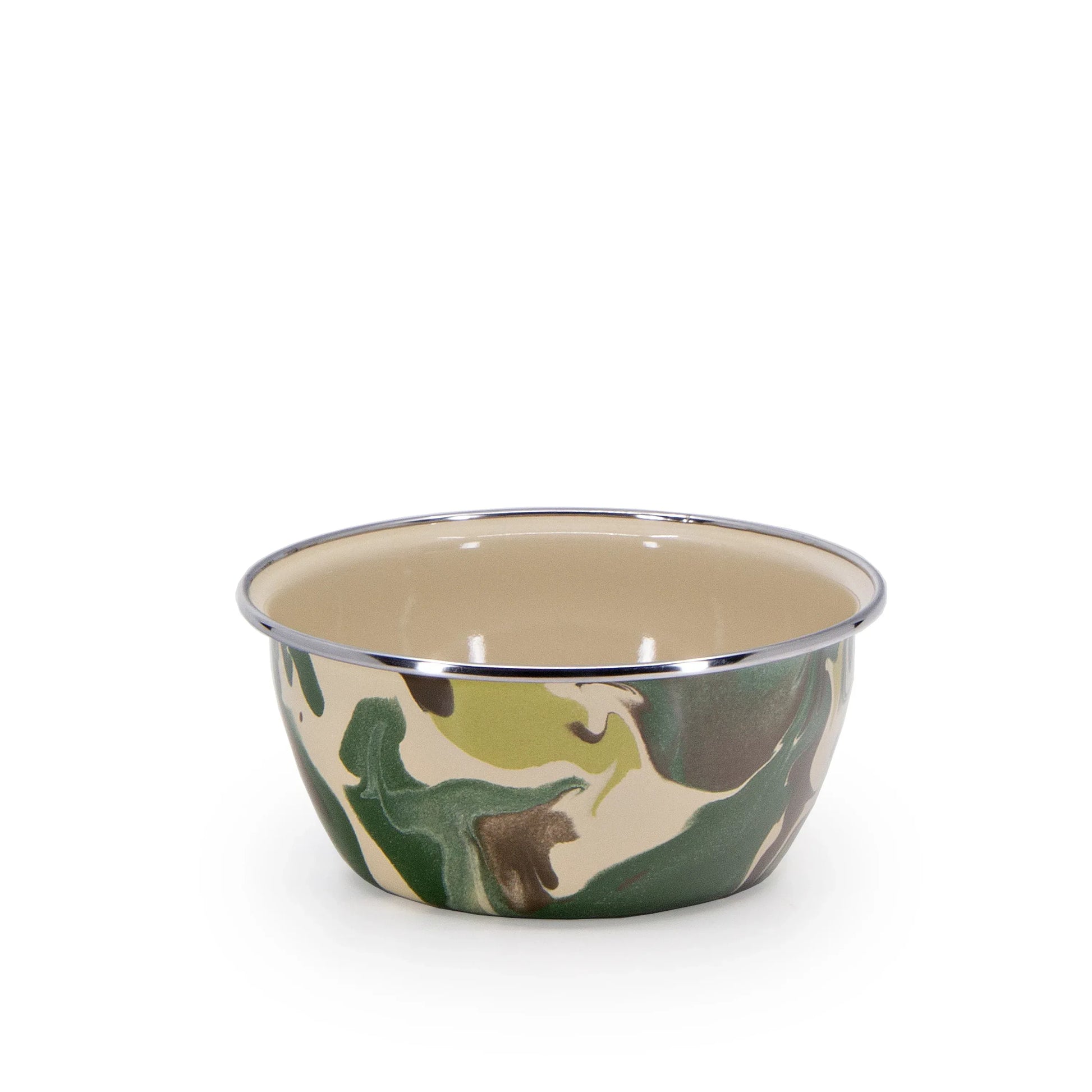 CM61S4 - Camouflage Salad Bowls - Set of 4 - Golden Rabbit Enamelware