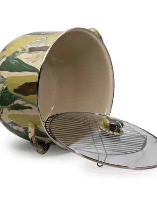 CM75 - Camouflage 18 Qt Stock Pot - Golden Rabbit Enamelware