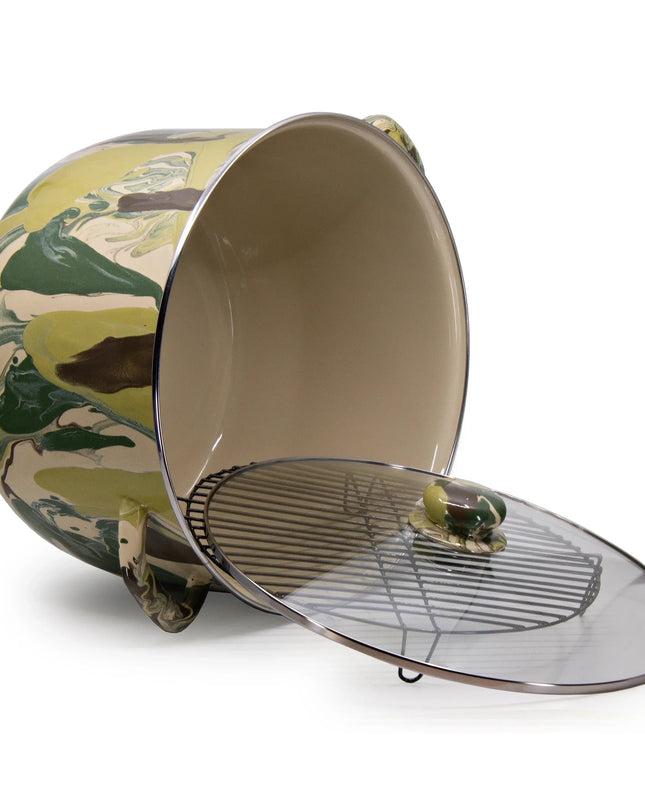 CM75 - Camouflage 18 Qt Stock Pot - Golden Rabbit Enamelware
