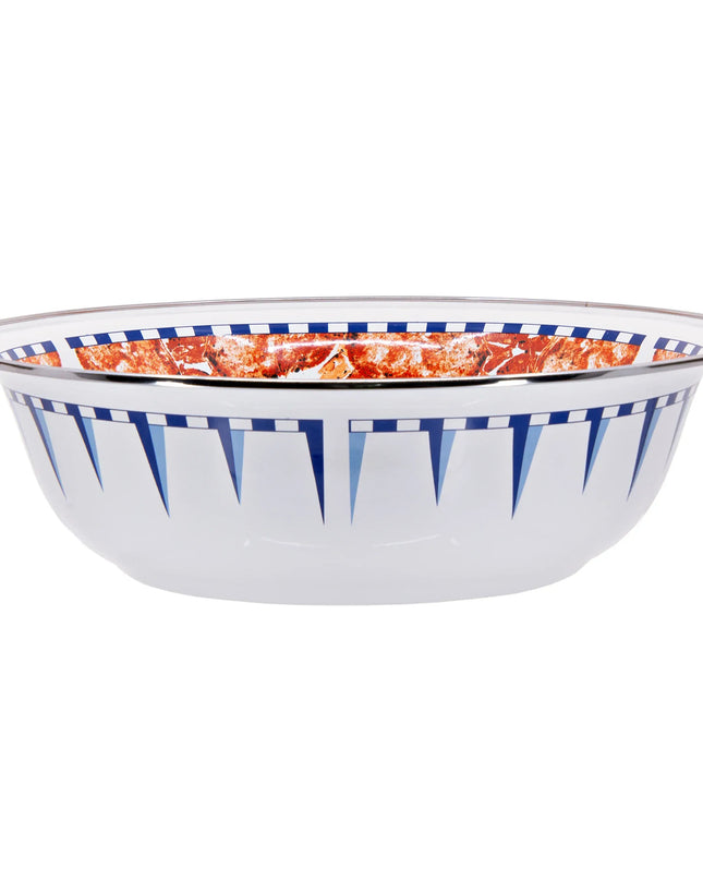 CR03 - Crab House Serving Bowl - Golden Rabbit Enamelware
