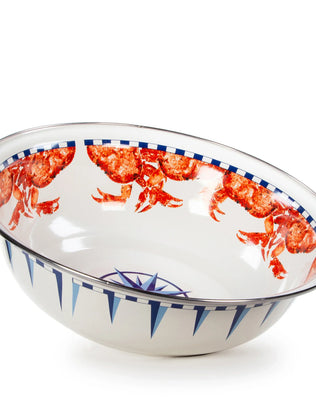 CR03 - Crab House Serving Bowl - Golden Rabbit Enamelware