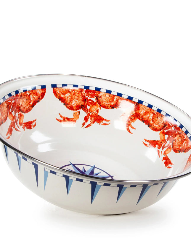 CR03 - Crab House Serving Bowl - Golden Rabbit Enamelware