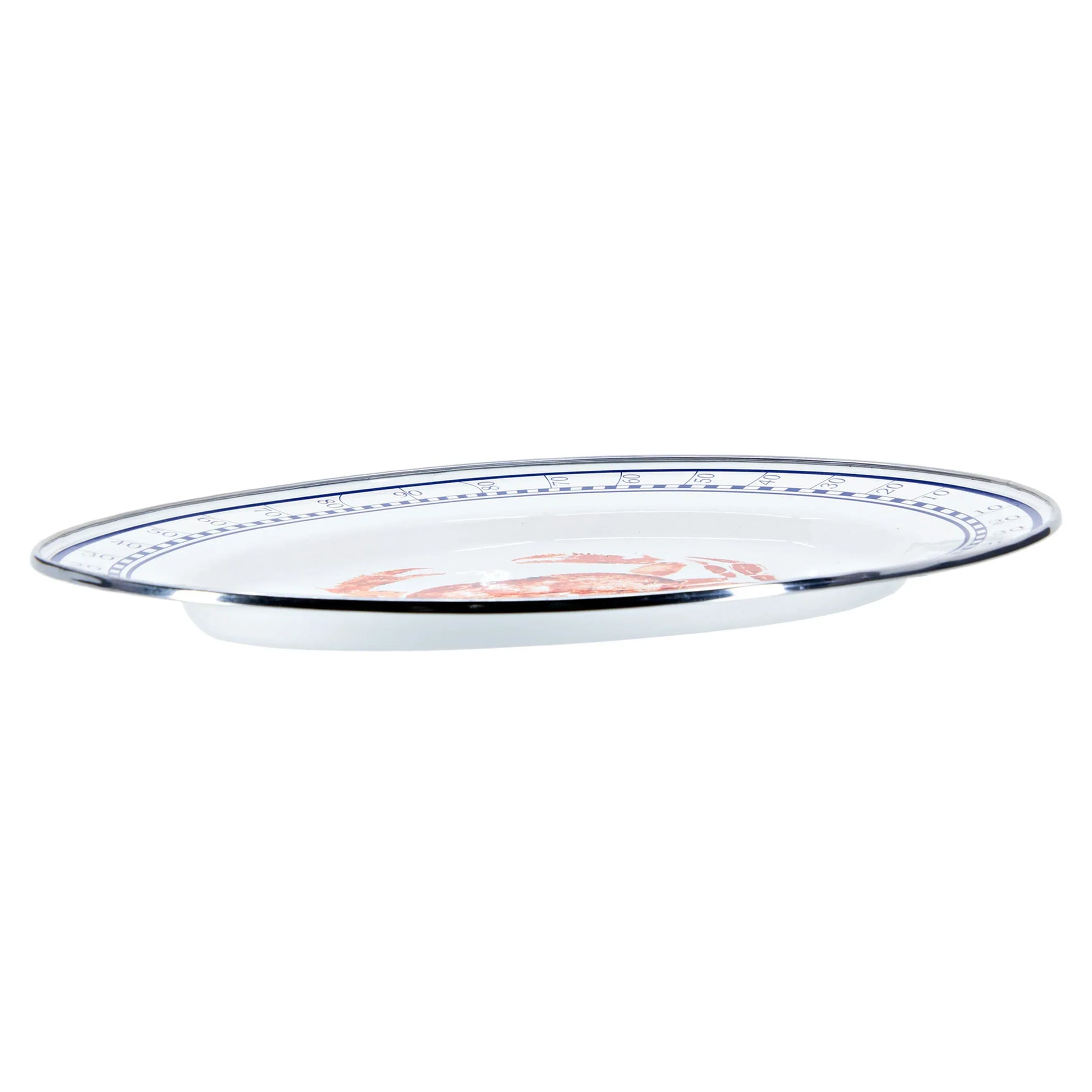 CR06 - Crab House Oval Platter - Golden Rabbit Enamelware