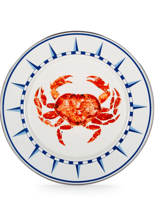 CR07S4 - Crab House Dinner Plates -Set of 4 - Golden Rabbit Enamelware