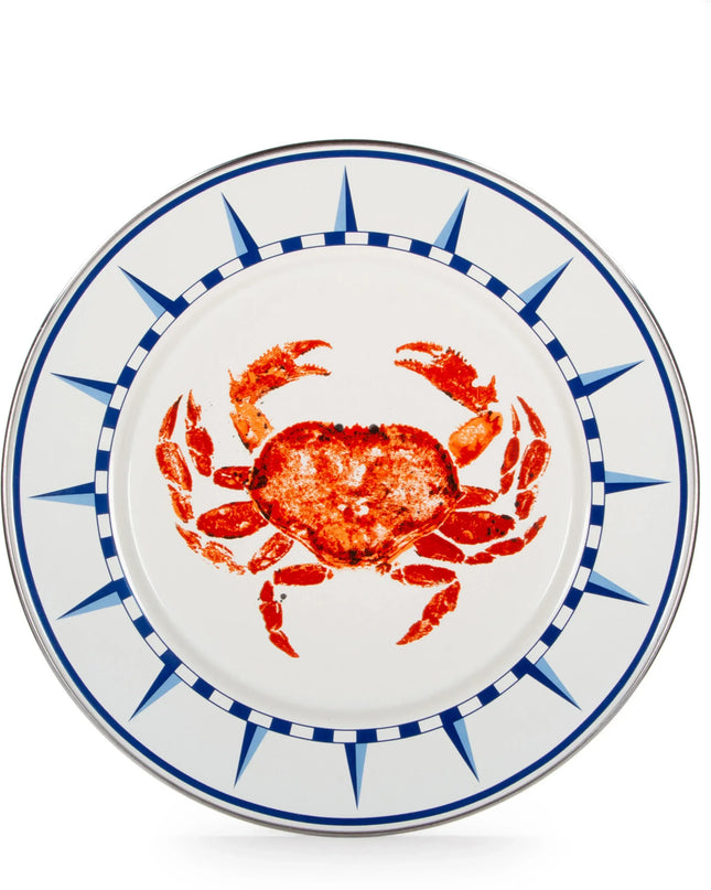 CR07S4 - Crab House Dinner Plates -Set of 4 - Golden Rabbit Enamelware