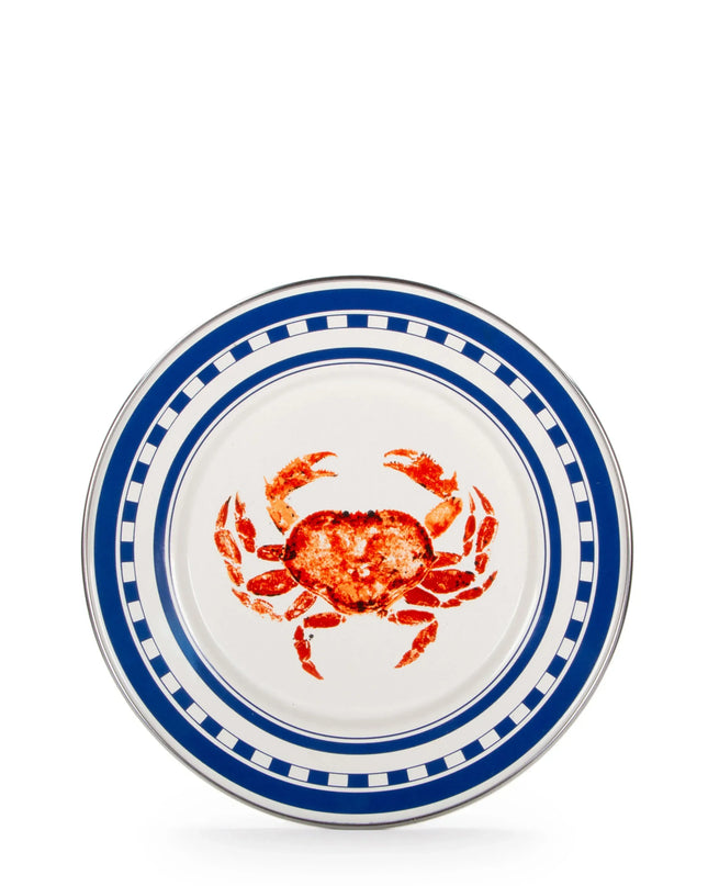 CR11S4 - Crab House Sandwich Plates - Set of 4 - Golden Rabbit Enamelware