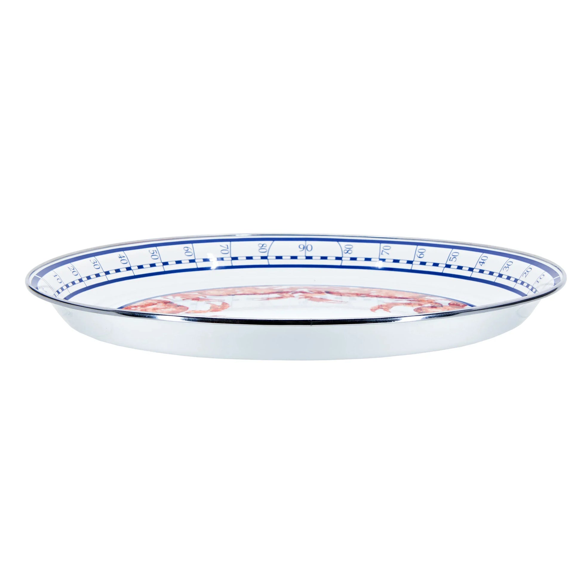 CR21 - Crab House Medium Tray - Golden Rabbit Enamelware