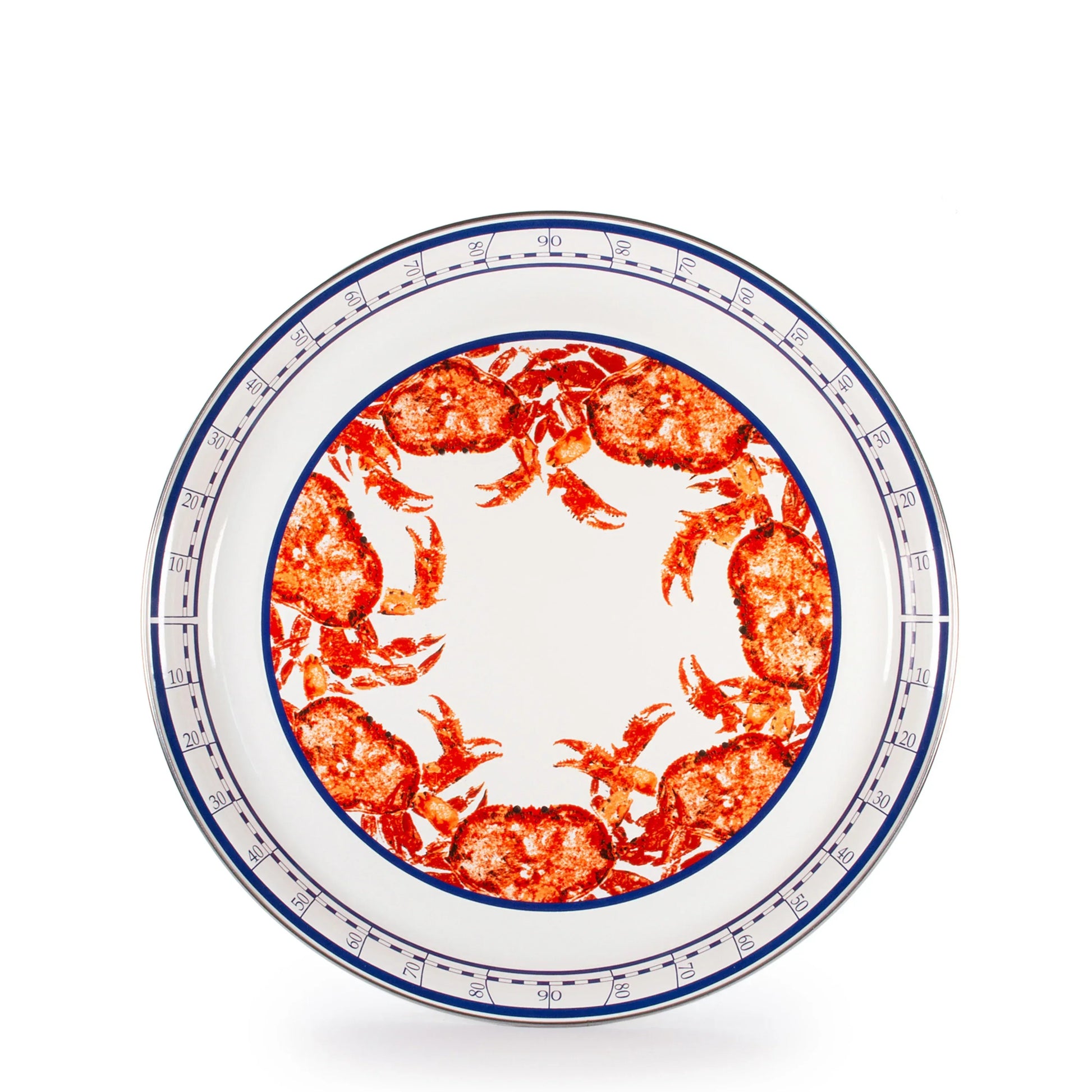 CR21 - Crab House Medium Tray - Golden Rabbit Enamelware