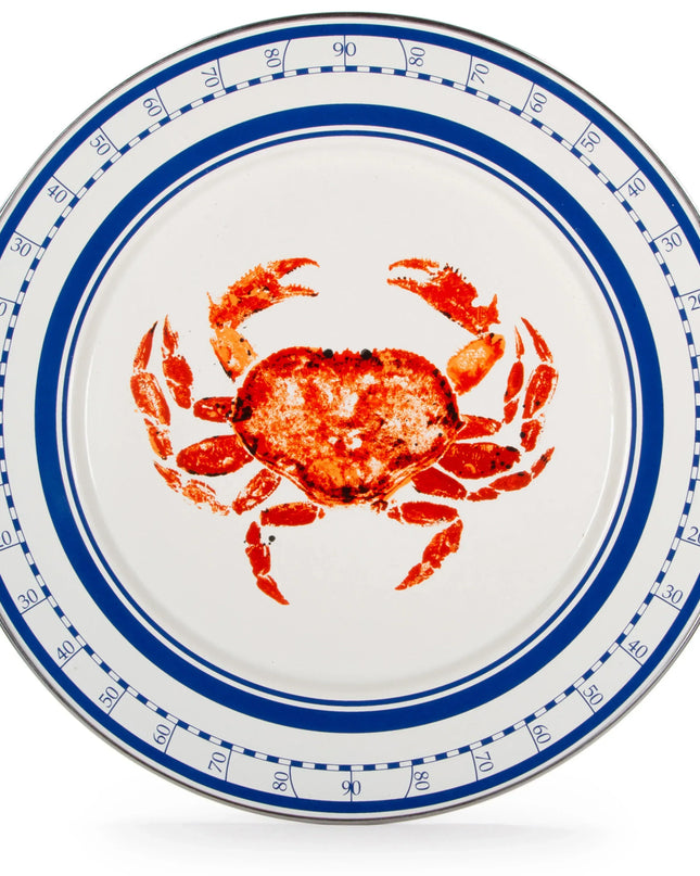 CR26S2 - Crab House Chargers - Set of 2 - Golden Rabbit Enamelware