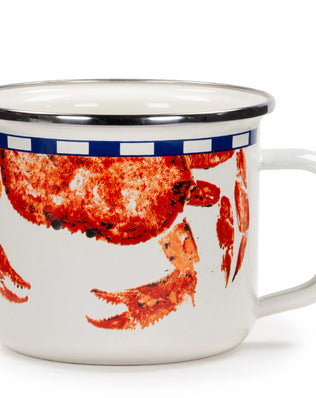 CR28S4 - Crab House 24oz Grande Mugs - Set of 4 - Golden Rabbit Enamelware