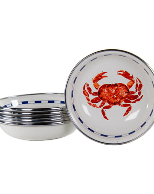 CR59S6 - Crab House Tasting Dishes - Set of 6 - Golden Rabbit Enamelware