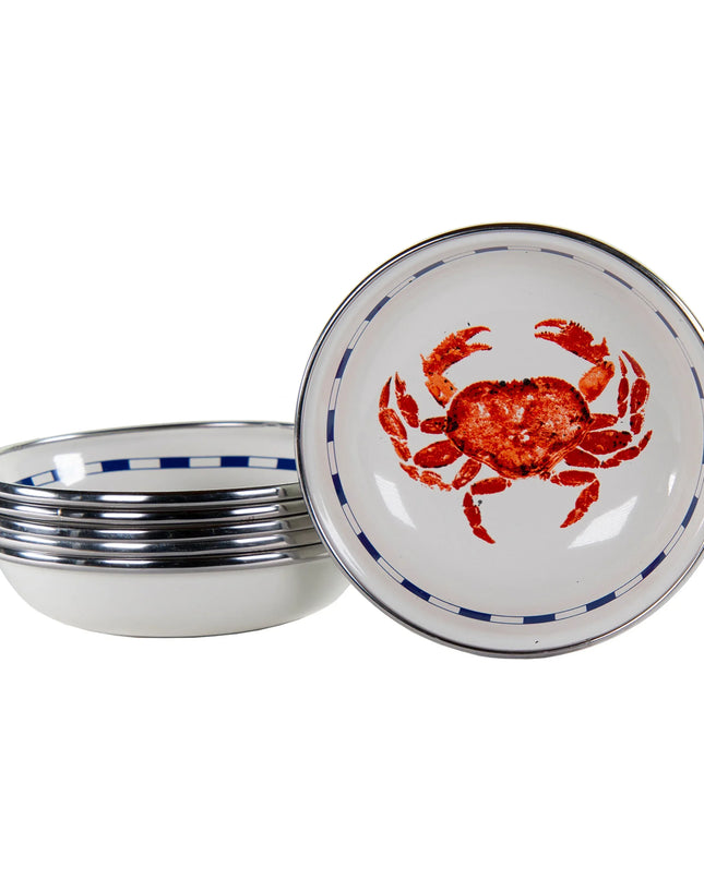 CR59S6 - Crab House Tasting Dishes - Set of 6 - Golden Rabbit Enamelware