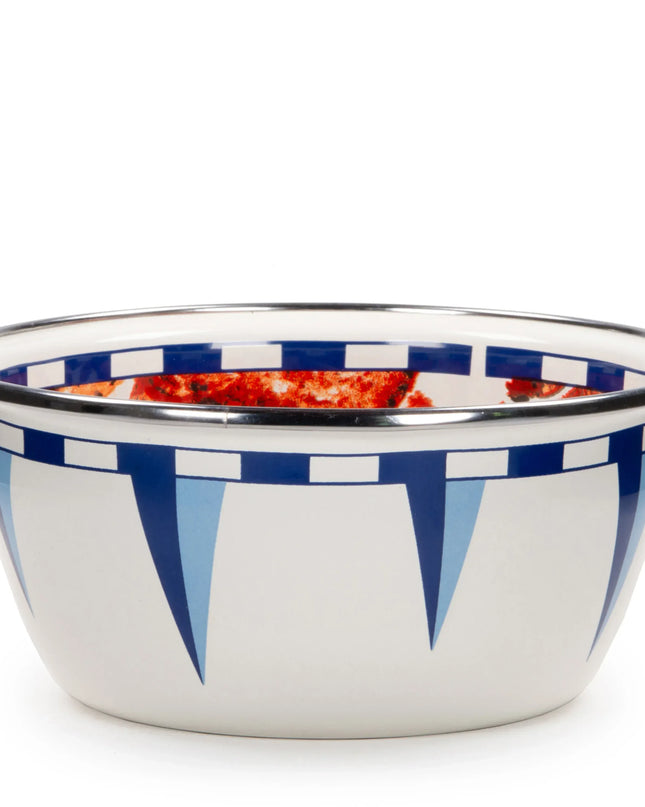 CR61S4 - Crab House Salad Bowls - Set of 4 - Golden Rabbit Enamelware
