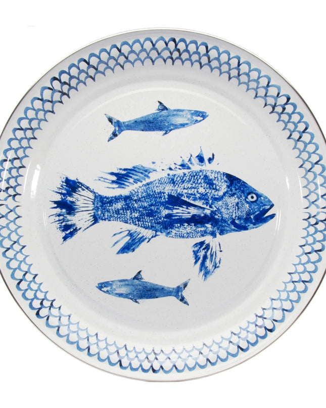 FC01 - Fish Camp Large Tray - Golden Rabbit Enamelware