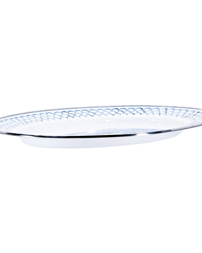 FC06 - Fish Camp Large Tray - Golden Rabbit Enamelware