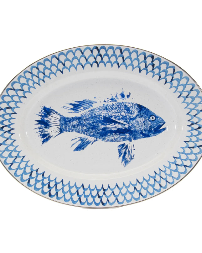 FC06 - Fish Camp Large Tray - Golden Rabbit Enamelware