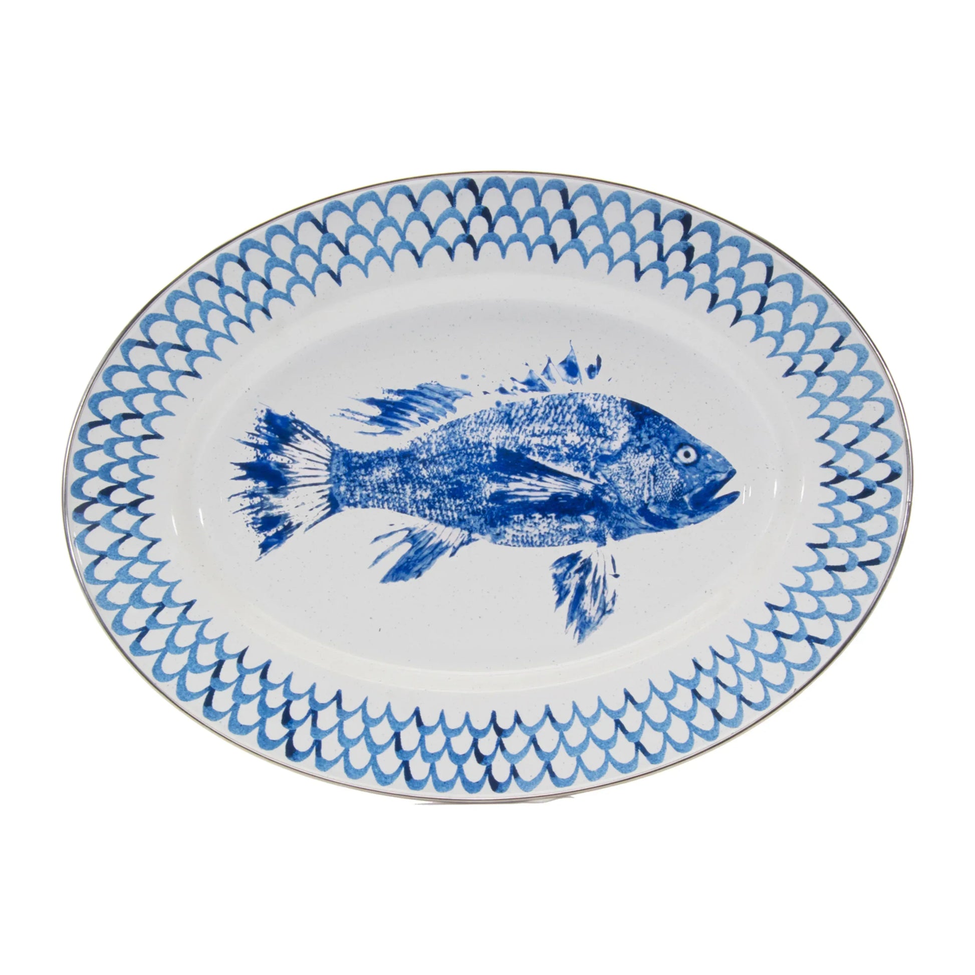 FC06 - Fish Camp Large Tray - Golden Rabbit Enamelware