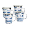 Set of 4 Fish Camp Latte Mugs