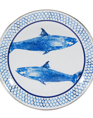 FC69S4 - Fish Camp Sandwich Plates - Set of 4 - Golden Rabbit Enamelware