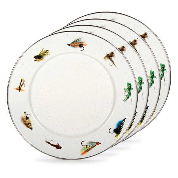 FF07S4 - Fishing Fly Dinner Plates - Set of 4 - UPC 619199413470