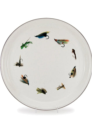 FF21 - Fishing Fly Medium Tray - Golden Rabbit Enamelware
