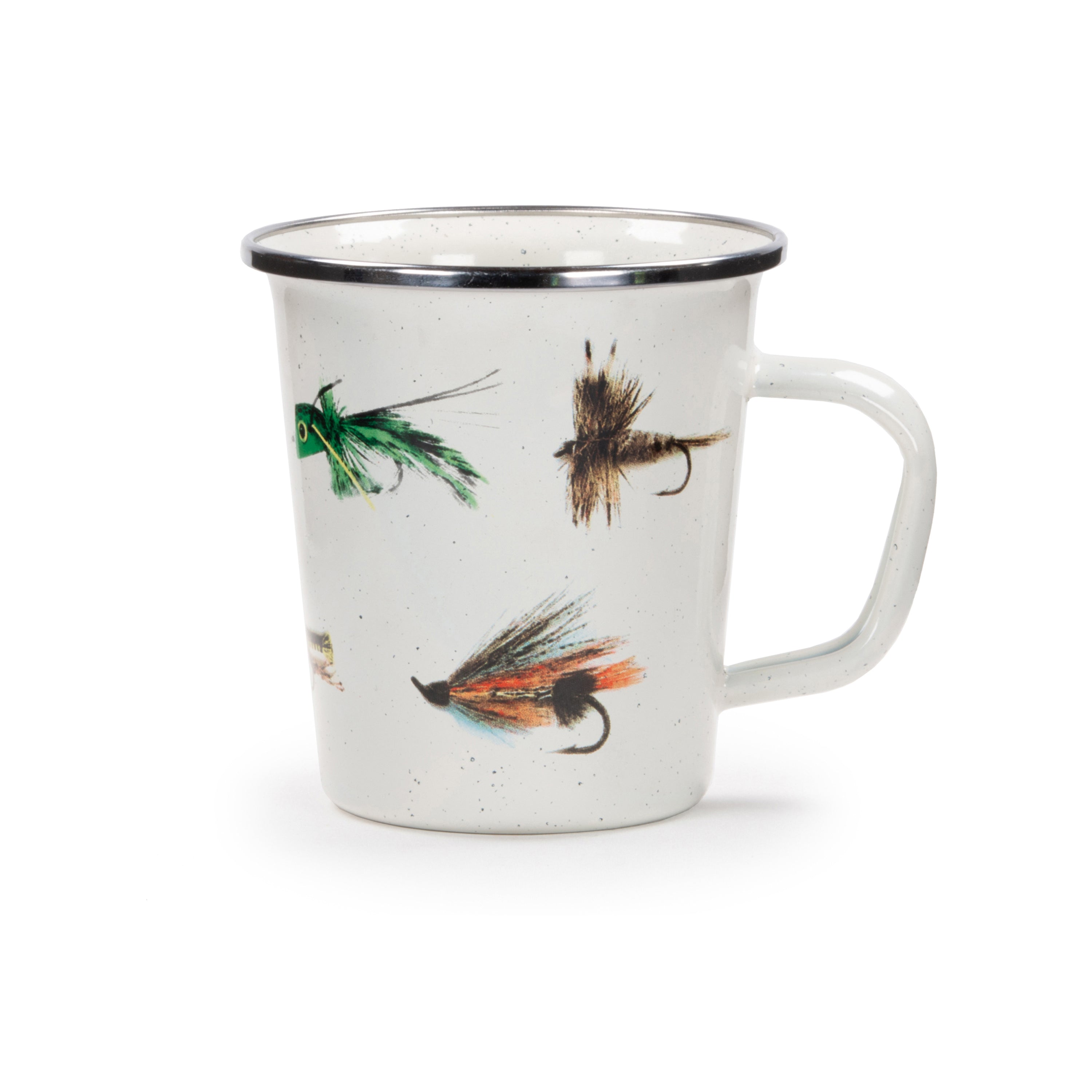 Golden Rabbit Fly Fishing Latte Mugs, Set of 4