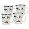 Set of 4 Fishing Fly Latte Mugs