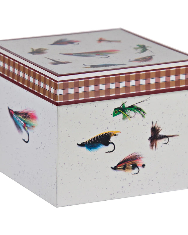 FF86 - Fishing Fly 16 oz Latte Mug Gift Box - Golden Rabbit Enamelware