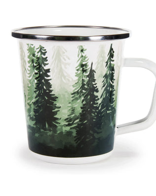 FG66S4 - Forest Glen 16 oz Latte Mugs - Set of 4 - Golden Rabbit Enamelware