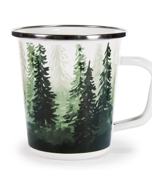 FG66S4 - Forest Glen 16 oz Latte Mugs - Set of 4 - Golden Rabbit Enamelware
