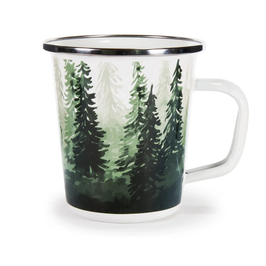 FG66S4 - Forest Glen 16 oz Latte Mugs - Set of 4 - Golden Rabbit Enamelware