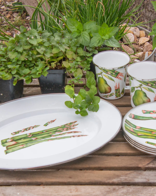 FP06 - Fresh Produce Oval Platter - Golden Rabbit Enamelware