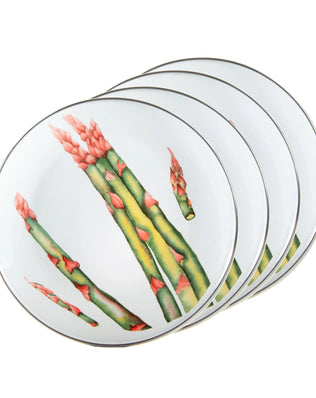 FP69S4 - Fresh Produce Sandwich Plates - Set of 4 - Golden Rabbit Enamelware
