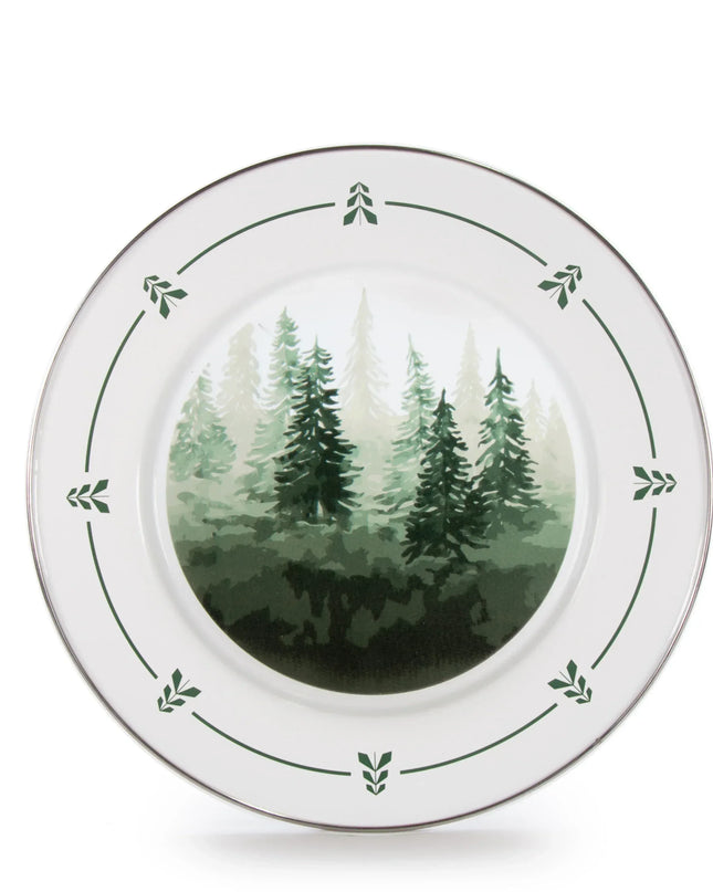 FT07S4 - Forest Glen Dinner Plates - Set of 4 - Golden Rabbit Enamelware