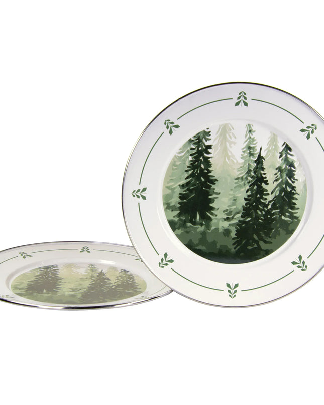 FT26S2 - Forest Glen Chargers - Set of 2 - Golden Rabbit Enamelware