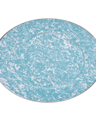 GL06 - Sea Glass Oval Platter - Golden Rabbit Enamelware