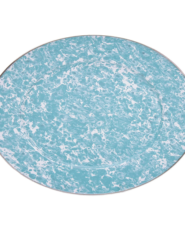 GL06 - Sea Glass Oval Platter - Golden Rabbit Enamelware