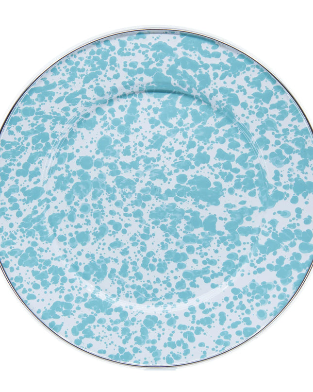 GL07S4 - Sea Glass Swirl Dinner Plates - Set of 4 - Golden Rabbit Enamelware