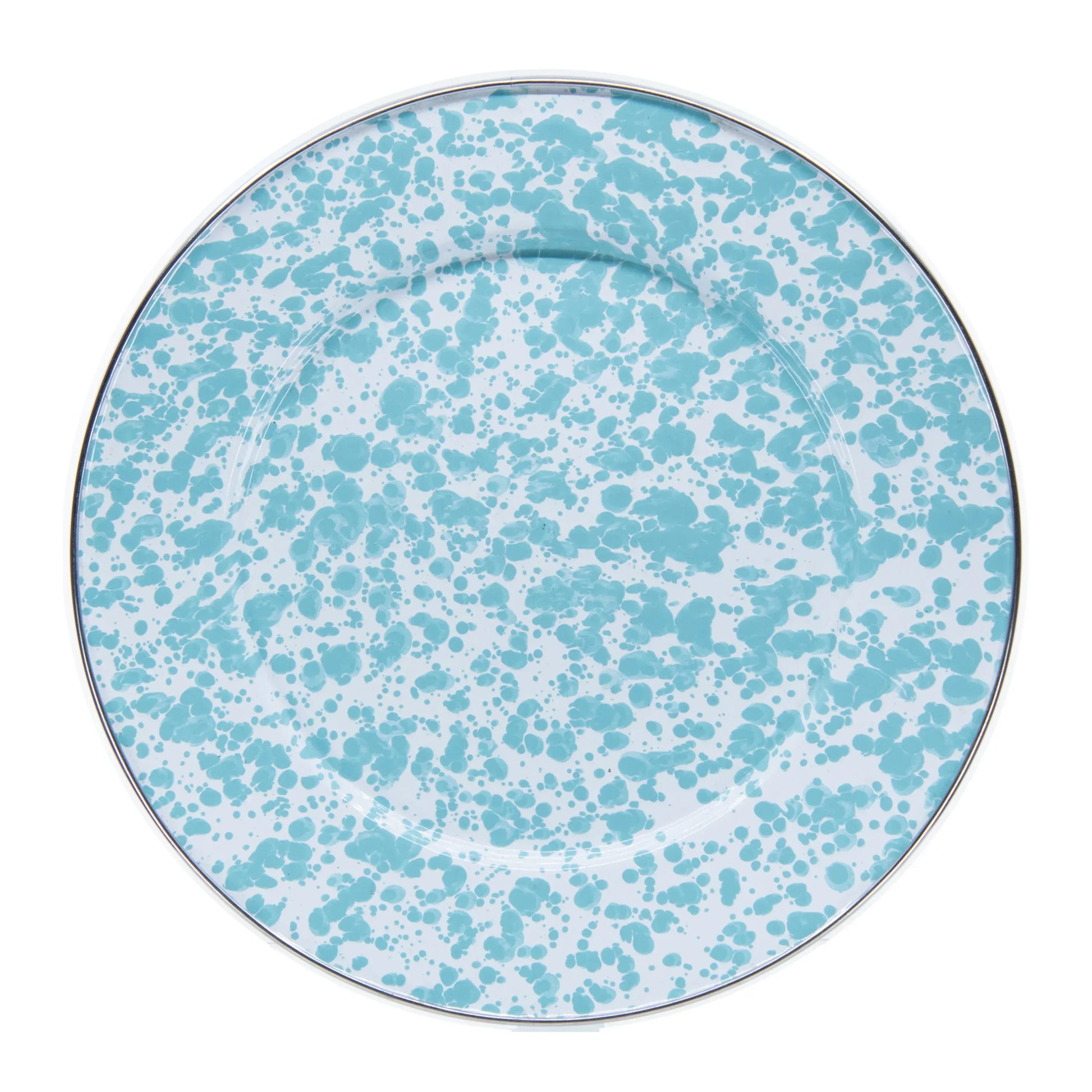 GL07S4 - Sea Glass Swirl Dinner Plates - Set of 4 - Golden Rabbit Enamelware